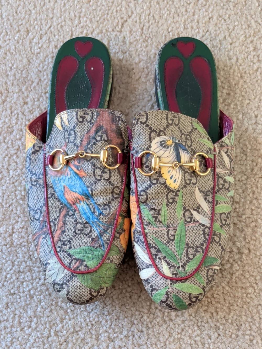 Gucci Tian Princetown Slides Size 38